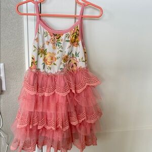 Floral Pink Ruffle Dress